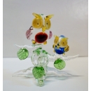  y15697  琉璃水晶玻璃 - 玻璃飾品系列 -樹梢貓頭鷹